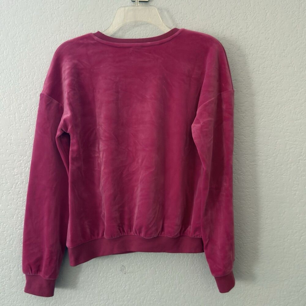 Girls Pink Velvet Saying Long Sleeve Jacket 14/16 Members Mark - Picture 3 of 4